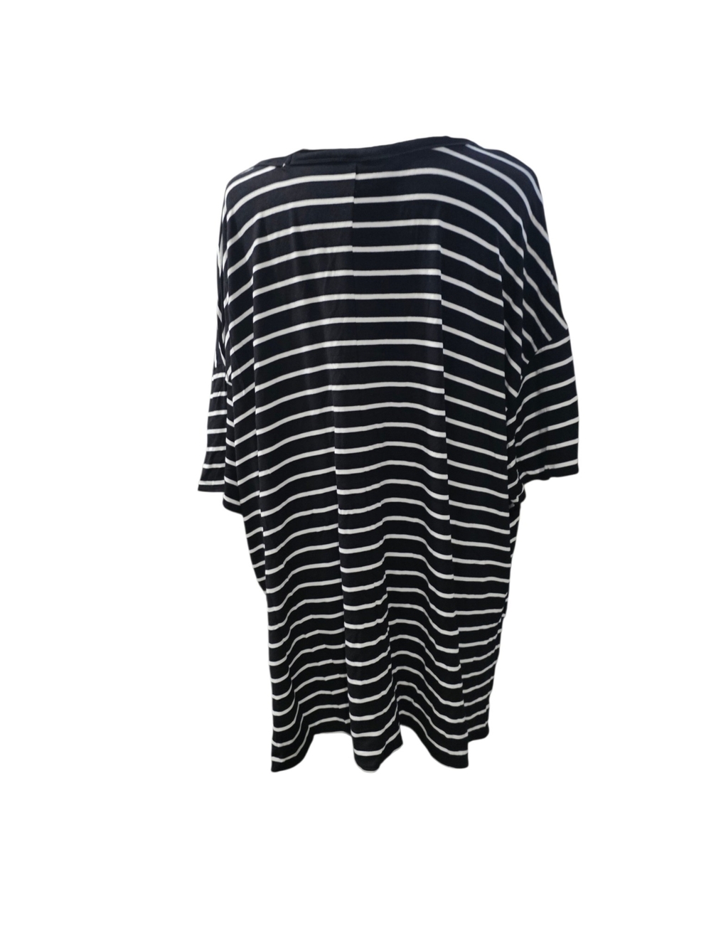 Old Navy Black and White Striped Tunic Top - Picture 3 of 3